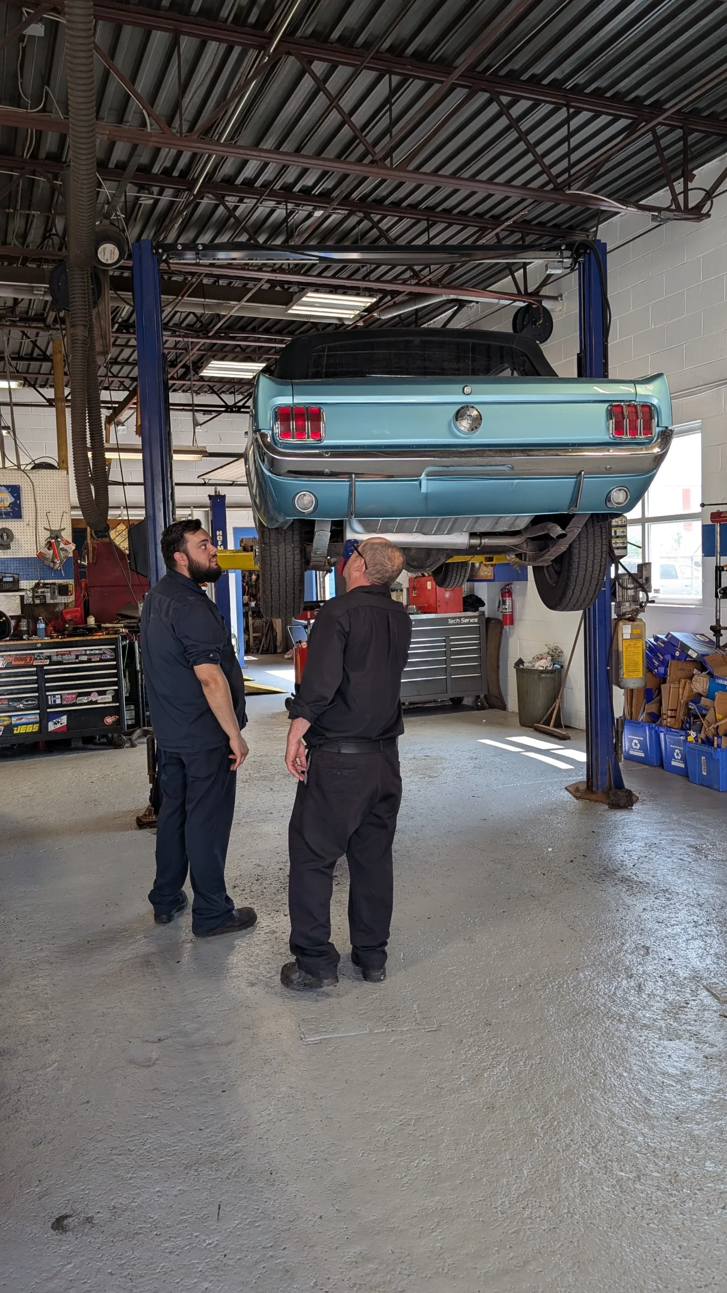 Brake repair, brake check and brake inspection in a car garage - Jerry Zister, in Kitchener, Ontario